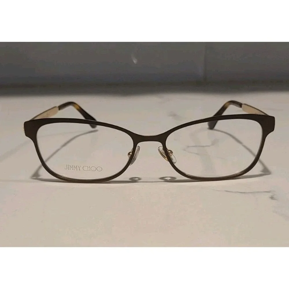 NEW JIMMY CHOO JC 203 41N BROWN HAVANQ RX EYEGLASSES 52-18-140‎